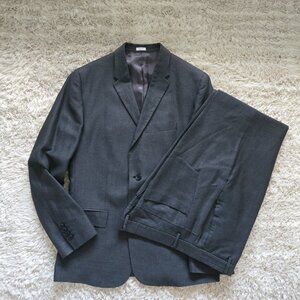 Calvin Klein Charcoal Gray Mens Suit S Regular Jacket 33x30 Pants Formal Event